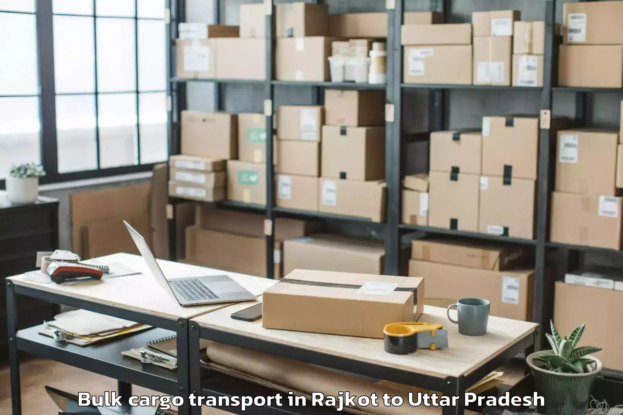 Quality Rajkot to Phoenix United Mall Bareily Bulk Cargo Transport